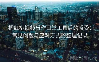 把红桃视频当作日常工具后的感受：常见问题与应对方式的整理记录