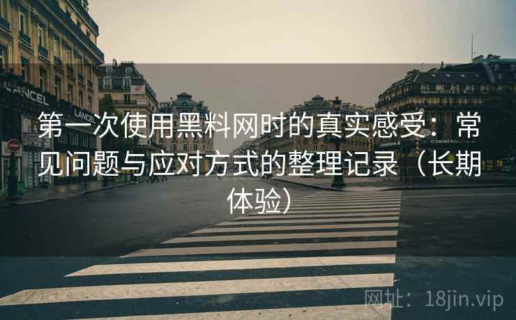 第一次使用黑料网时的真实感受：常见问题与应对方式的整理记录（长期体验）-第2张图片