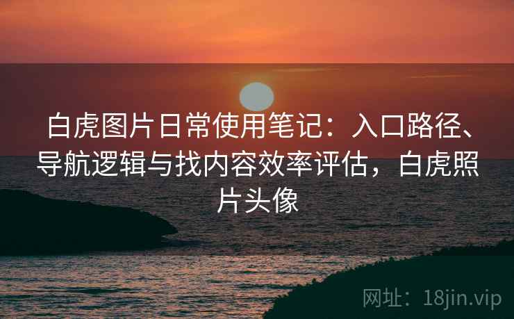 白虎图片日常使用笔记:入口路径、导航逻辑与找内容效率评估,白虎照片头像-第2张图片 白虎图片日常使用笔记:入口路径、导航逻辑与找内容效率评估,白虎照片头像-第2张图片