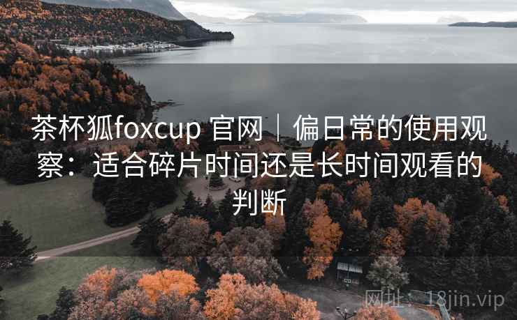 茶杯狐foxcup 官网|偏日常的使用观察:适合碎片时间还是长时间观看的判断-第1张图片 茶杯狐foxcup 官网|偏日常的使用观察:适合碎片时间还是长时间观看的判断-第1张图片