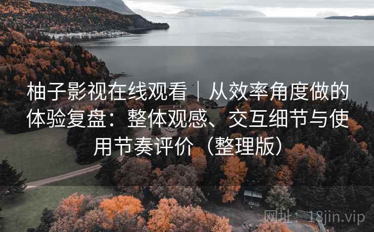 柚子影视在线观看|从效率角度做的体验复盘:整体观感、交互细节与使用节奏评价(整理版)-第2张图片 柚子影视在线观看|从效率角度做的体验复盘:整体观感、交互细节与使用节奏评价(整理版)-第2张图片